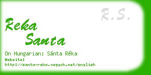 reka santa business card